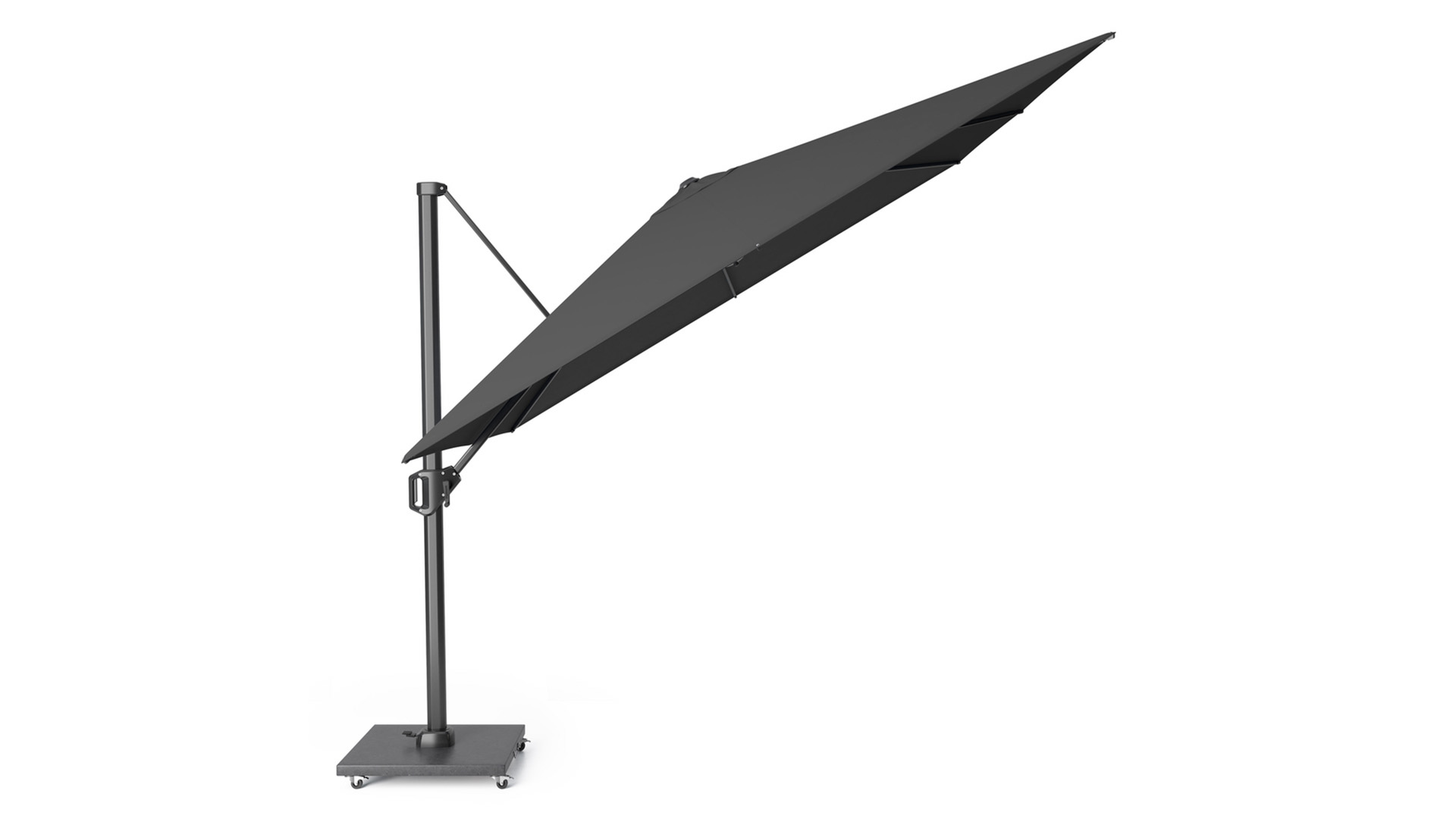Floating parasol Challenger T1 300 x 300cm Mast Anthracite Cloth - Anthracite