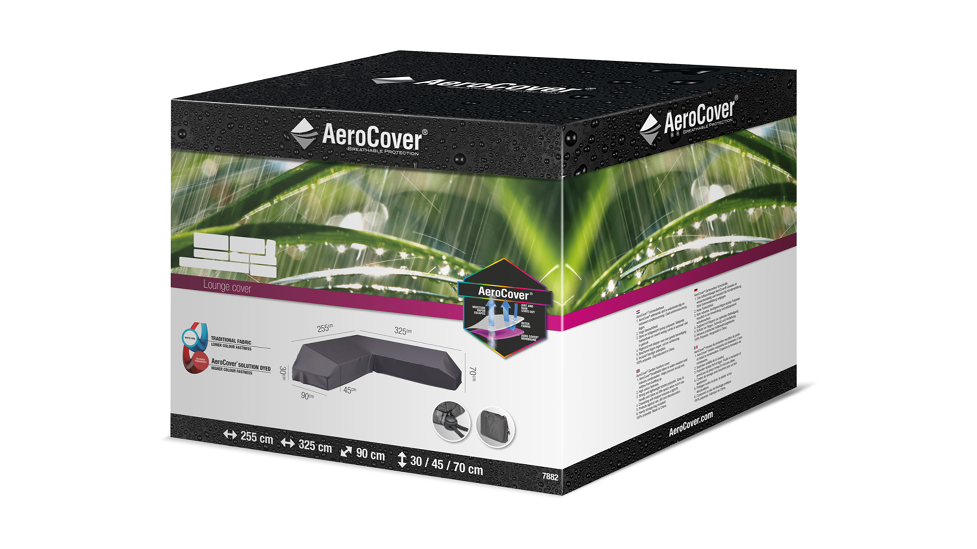 AeroCover Lounge-Set Plattformabdeckung links 325x255x90xH30/45/70