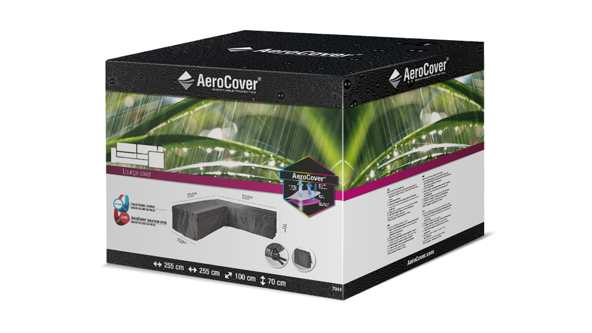 AeroCover Lounge set cover Corner set L-shape 255x255x100xH70cm