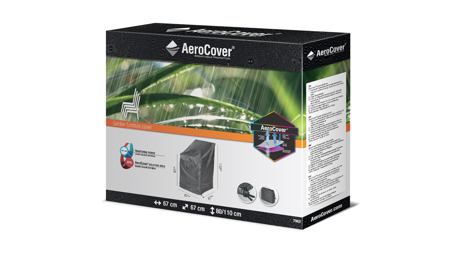 AeroCover Stapelstoelhoes – Gasveerstoelhoes  67x67x80x110cm