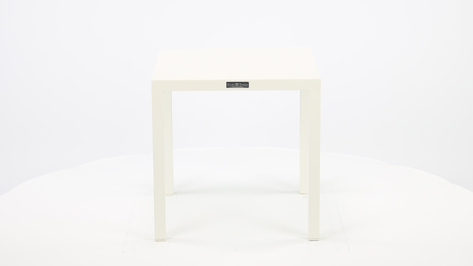 Table d'Appoint Alu Palma Blanc Mat 45 x 45 x H45cm