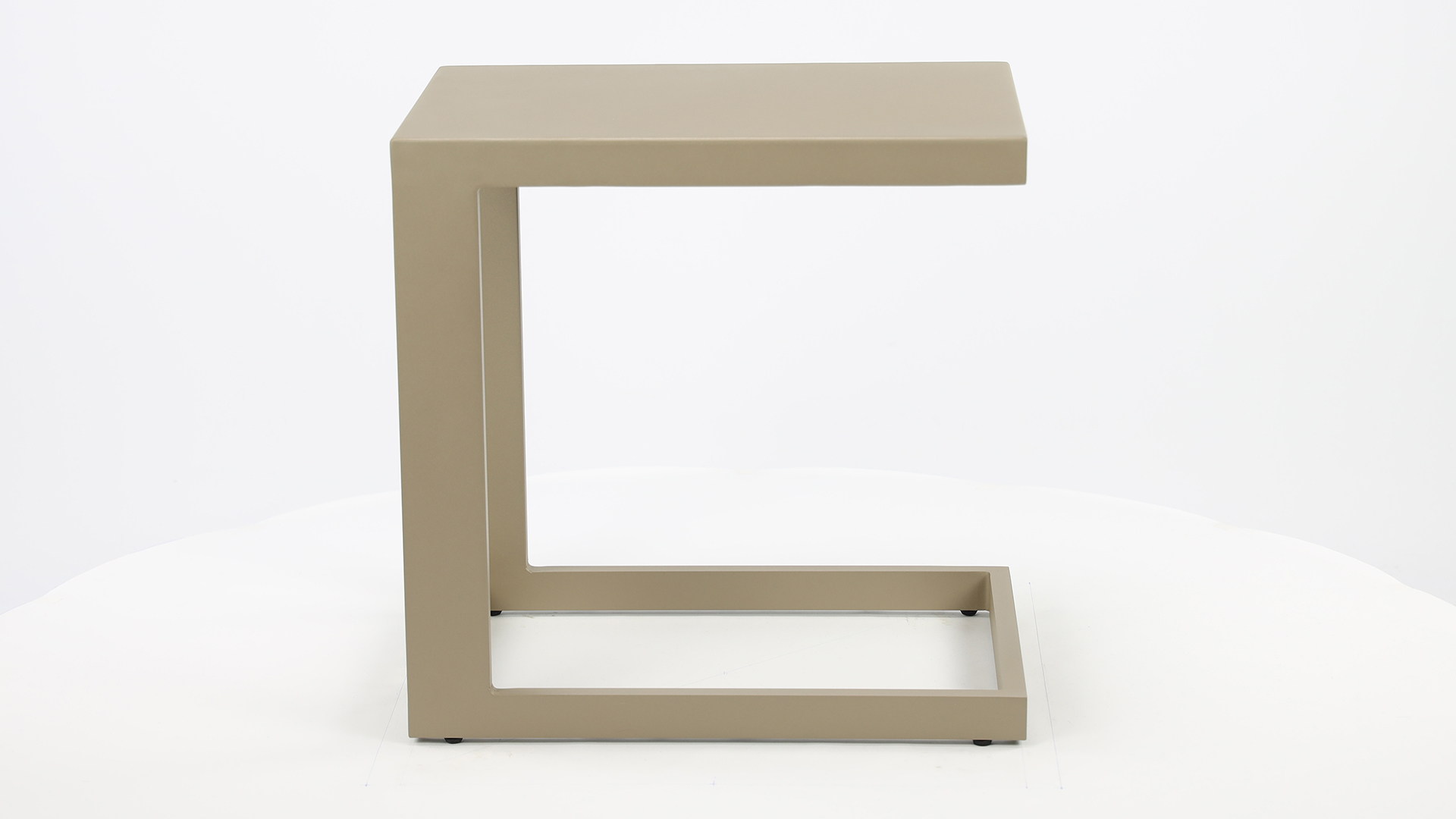 Alu Side Table Sion Champagne Mat 55 x 40 x H55cm