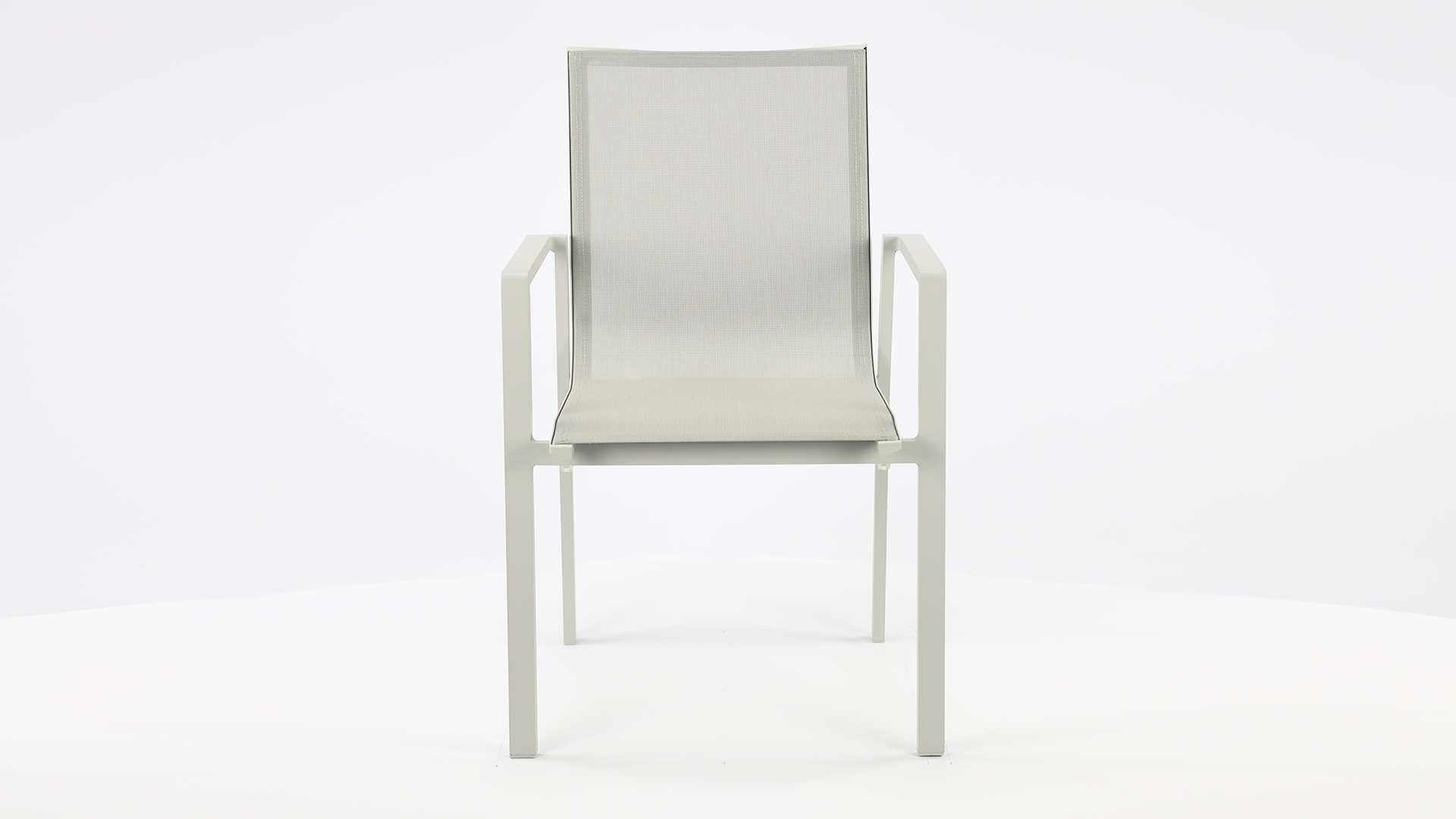 Alu Stacking Chair Arosa Mistral Grey Mat Textilene Light Grey