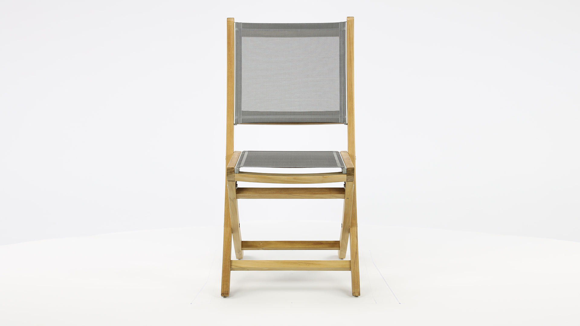 Garden chair Foldable Teak + Batylene Silver Anthracite without Armrest
