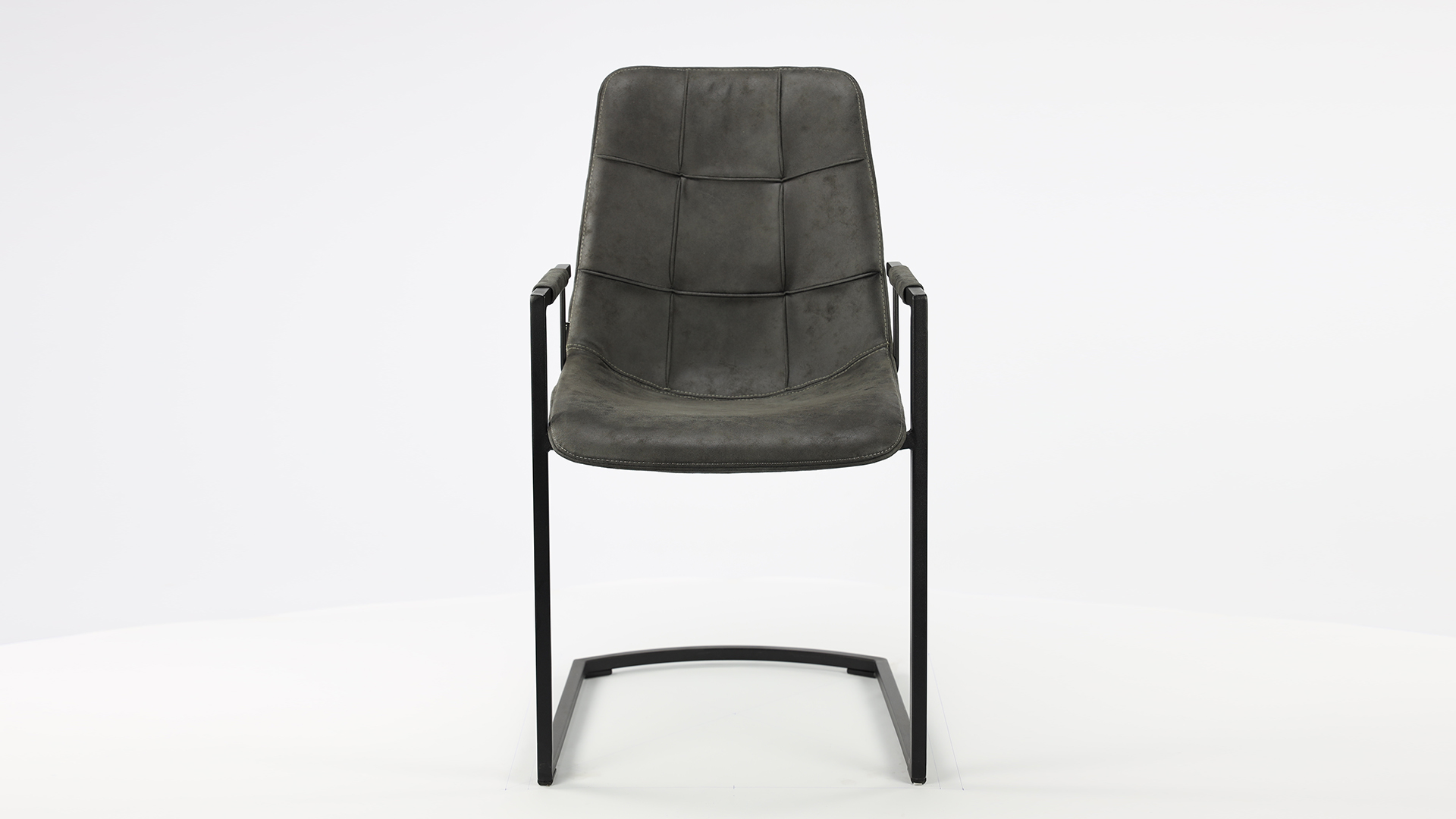 Chaise d'intérieur Condor Softyl Anthracite - Pied luge Noir