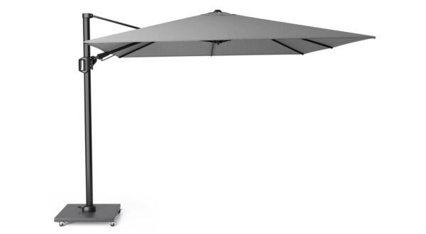 Floating parasol Challenger T2 Premium 300 x 300cm Mast Anthracite - Cloth Manhattan