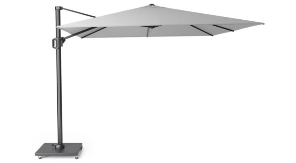 Floating parasol Challenger T1 300cm x 300cm Mast Anthracite - Cloth Light Gray