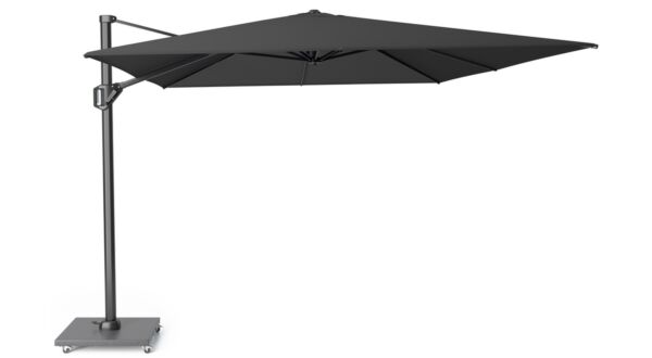 Zweefparasol Challenger T1 Premium 400 x 300cm Mast Antraciet - Doek Faded Black