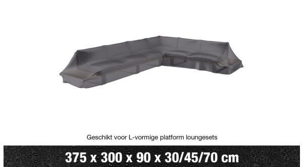 AeroCover Lounge-Set Abdeckung Plattform-Set L-Form Rechts  375x300x90x30/45/70cm