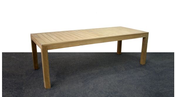 Gartentisch, feststehend, rechteckig, breite Lamellen, 240 x 100cm – Diamond-Kollektion in limitierter Auflage