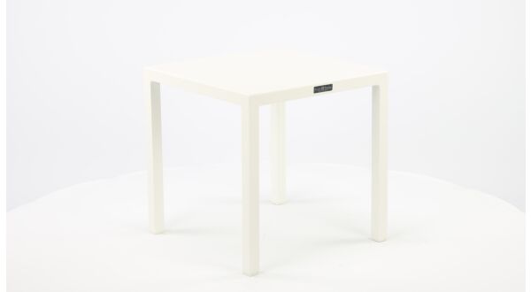 Table d'Appoint Alu Palma Blanc Mat 45 x 45 x H45cm