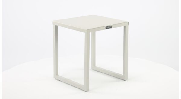Alu Side Table Basel Mistral Gray Mat 41cm x 41cm x H46cm