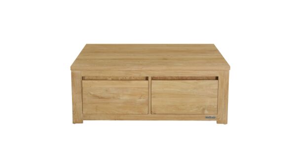 Coffee table with 4 handleless drawers 120 x 80cm Diamond Collection