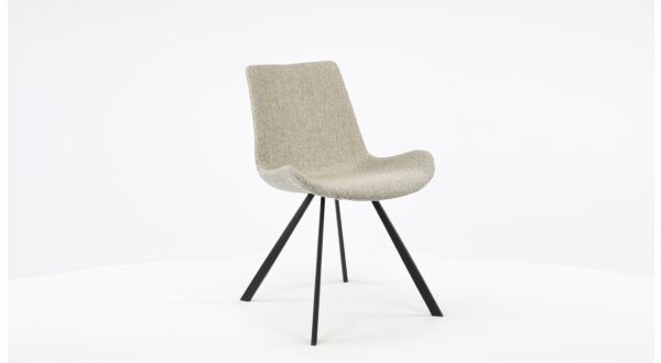 Interior chair Egon Color Light Gray Legs Metal Black